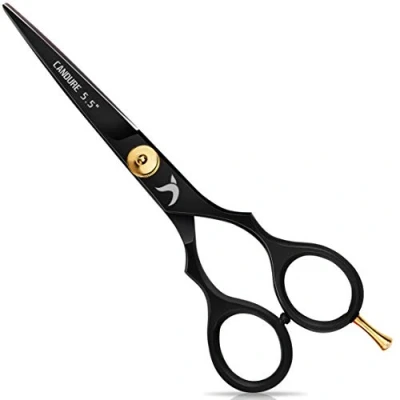 Abbildung von Candure Friseurschere Professionell Haarschneideschere Scharfe Premium Perfekter Haarschnitt Frisörschere Rostfreier Stahl Haarschere für Männer, Frauen, Kinder und Erwachsene 5.5&quot;