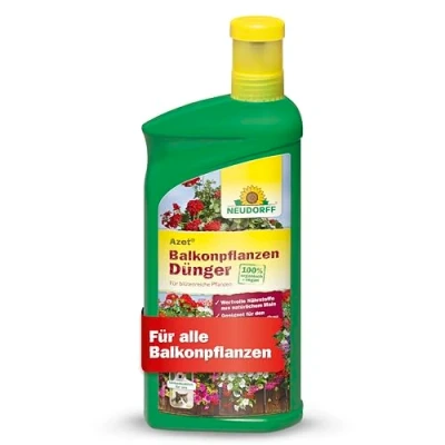 Abbildung von Neudorff Azet BalkonpflanzenDünger 100% natürlicher Bio Dünger für üppig blühende Balkonkästen und Kübel reiche Ernte aller Balkonpflanzen, 1 Liter