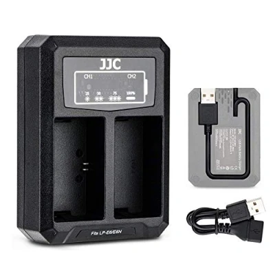 Abbildung von JJC USB Ladegerät Adapter für Canon B LPE6 / LP E6N Akku on EOS R7 R 90D 80D 70D 60D 6D Mark II 7D 5D IV III 5DS Kameras E6 Digitalkamera Ladegeräte