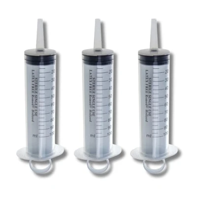 Abbildung von Romed Einwegspritze Wund &amp; Blasenspritze, 100 ml, steril verpackt, (3 St)