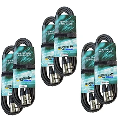 Abbildung von keepdrum DMX Kabel Set 3 pol XLR 100 Ohm je 2 Stück 3m/10m/15m