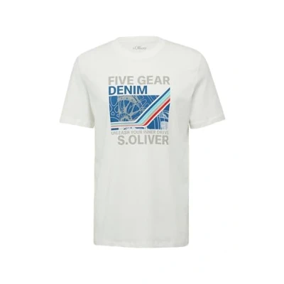 Abbildung von s.Oliver MIT Artwork UND Front Tshirt print, Herren, Größe: XL, Weiß