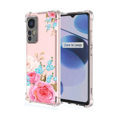 Abbildung von Topme Hülle für Xiaomi MI 12 / 12X 6.28, Handyhülle aus Weichem TPU Silikon, Transparent, mit Gemaltem Muster Blumen 6