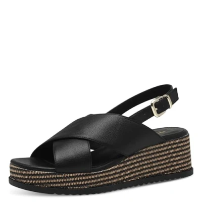 Abbildung von Tamaris Plateausandalette, Damen, Größe: 36, Black Schuhe