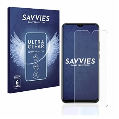 Abbildung von Savvies 6 Stück Schutzfolie für Xiaomi Redmi 9 Displayschutz Folie Ultra Transparent
