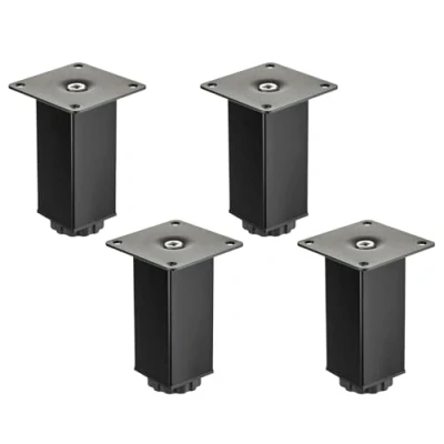Abbildung von SO TECH® Möbelfuß ZULU 38 x mm 100 150 mm, belastbar bis kg pro Fuß, (Spar Set, 4 St), Vitrinenfuß Sockelfuß Schrankfuß Höhe schwarz matt