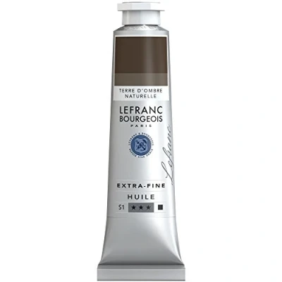 Abbildung von Lefranc Bourgeois 405136 extra feine Ölfarbe in Künstlerqualität aus hochwertigen Pigmenten, lebendige Farben, hohe Lichtechtheit, 40ml Tube Umbra Natur