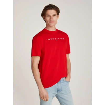 Abbildung von Tommy Jeans T Shirt &quot;TJM REG LINEAR LOGO TEE EXT&quot;, mit Markenlabel