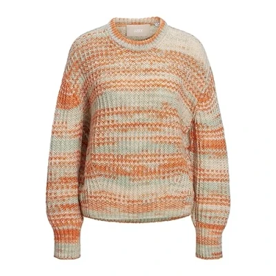 Abbildung von JJXX Women&#039;s JXSIMONE LS CNECK Knit NOOS Pullover, Beige/Stripes:/Multi Space dye, S