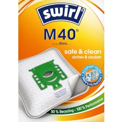 Abbildung von M 40® EcoPor® Staubsaugerbeutel, 10 Beutel, Weiß, Orange
