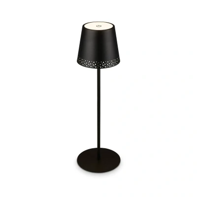 Abbildung von BRILONER LED Akku Tischleuchte 2 in 1, Stufenweise Dimmbar, Touch, Mobiles Licht, Tischlampe Aussen, kabellos, Schwarz