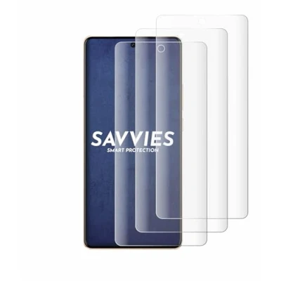 Abbildung von Savvies 4 Stück Full Screen Schutzfolie für Vivo X100 Ultra Cover Displayschutz Folie [3D Curved, Transparent, Anti Fingerabdruck]
