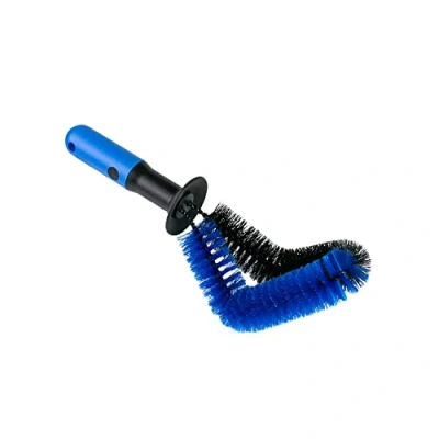 Abbildung von ToM PaR Geknickte Felgenbürste I Auto Reifenbürste Stahl und Alufelgen Ergonomischer Griff Gummikragen am zum Schutz der Händ Entfernt effektiv Schmutz von Felgen Länge: 28 cm Blau