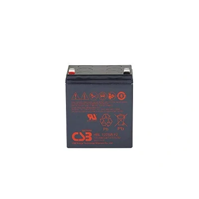 Abbildung von CSB Bleiakku HRL1225W F2 12V 25W 5Ah kompatibel zu NPH5 12, MP1223H, HR1221W 12LH 30W USV extrem hochstrom
