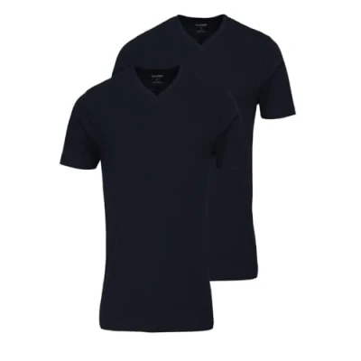 Abbildung von OLYMP Herren T Shirt Doppelpack V Ausschnitt Schwarz, XL