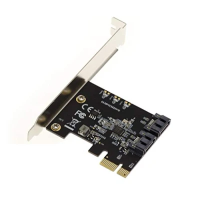 Abbildung von KALEA INFORMATIQUE PCI Express PCIe TYP 3.0 zu SATA 2 Port Controller Karte mit Chipsatz JMB582 High und Low Profile