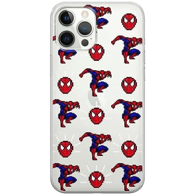 Abbildung von ERT GROUP Handyhülle für iPhone 12 PRO MAX Original und offiziell Lizenziertes Marvel Muster Spider Man 025 optimal an die Form des Handy angepasst, teilweise transparent