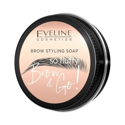 Abbildung von Eveline Cosmetics Brow &amp; Go! Augenbrauen Styling Seife, Soap Brow, Fixieren, Starke Formel, Laminationseffekt der 25g
