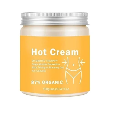 Abbildung von Anti Cellulite und Schlankheitscreme. heiße Creme gegen Cellulite, Bauchfettverbrennung straffende
