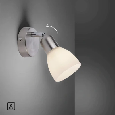 Abbildung von LeuchtenDirekt Wand &amp; Deckenleuchte KARO, 1x E14 max. 40Watt exkl., dreh und schwenkbar, Innenleuc