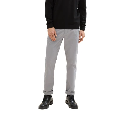 Abbildung von TOM TAILOR Herren 1042562 Chino Hose aus Stretch Twill, 10521 Smooth Grey, 38W x 34L