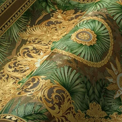 Abbildung von Versace Vliestapete &quot;Wallpaper 5 Design&quot;, leicht glänzend, Dschungel auffallende Fliesen Tapete