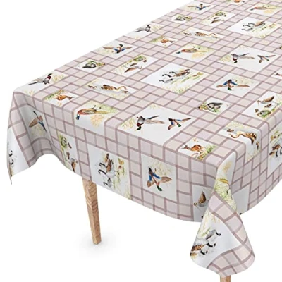 Abbildung von Tischdecke abwaschbar Wachstuch Wachstuchtischdecke 200 x 140cm Schnittkante Jagd Motiv Gartentischdecke