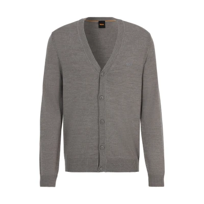 Abbildung von BOSS ORANGE Strickjacke Avac_CD mit tiefem V Ausschnitt