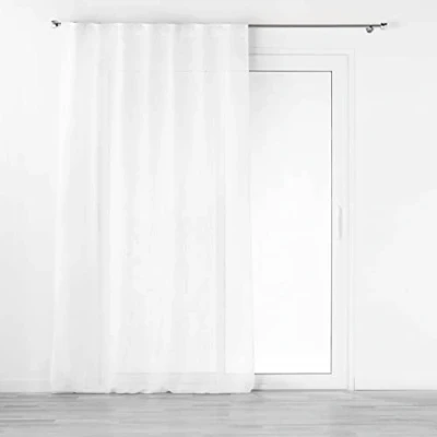 Abbildung von Douceur d&#039;Intérieur, Haltona Vorhang mit verdeckten Schlaufen (140 x 240 cm), Leinenoptik, Weiß