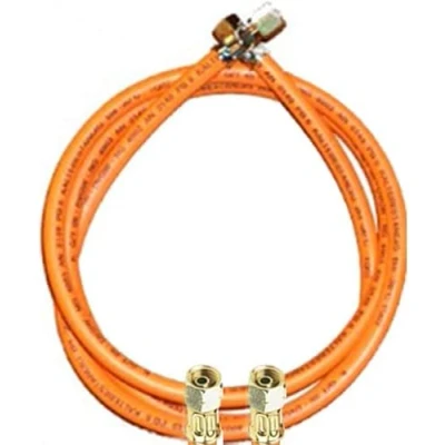 Abbildung von TGO Gasgeräte GmbH Propan Gasschlauch 80 cm WINTERFEST 2 X 1/4&quot; links (Orange, Gummi, für Gewinden Außenmaßen mit ca. 12 13mm)