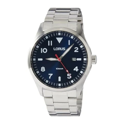 Abbildung von Lorus Herren Analog Quarz Uhr mit Metall Armband RH925QX9, Blau