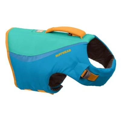 Abbildung von Ruffwear Float Coat Hundejacke, Auftrieb und Auftrieb, Hundeweste für sicheres Schwimmen, Bootfahren, Wassersport, Blue Dusk, XX Small