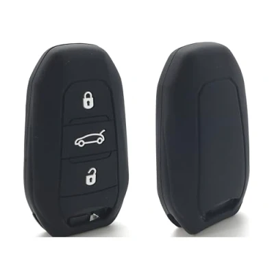 Abbildung von Nordecco Silikon Schlüsselhülle Passt für Opel Mokka B E, Peugeot e 308 408 508 5008 208, Citroen DS7 DS3 DS4 DS5 DS6 C5 Aircross, C4 Picasso 3 Tasten Keyless Remote (Schwarz)