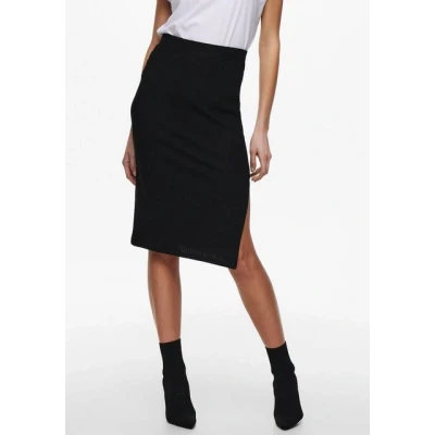 Abbildung von ONLY Onlnella SLIT Skirt Bleistiftrock, Damen, Größe: XS, Black