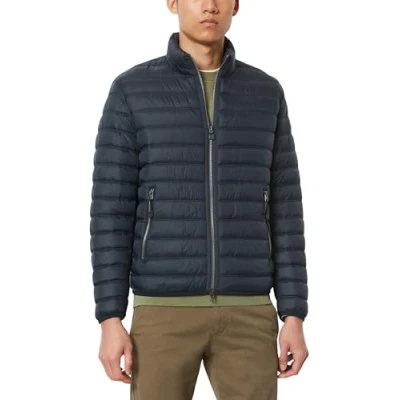 Abbildung von Marc O&#039;Polo TWIN Needle Standup Collar ZIP Pockets Elastic Binding Übergangsjacke, Herren, Größe: 3XL, Dark navy