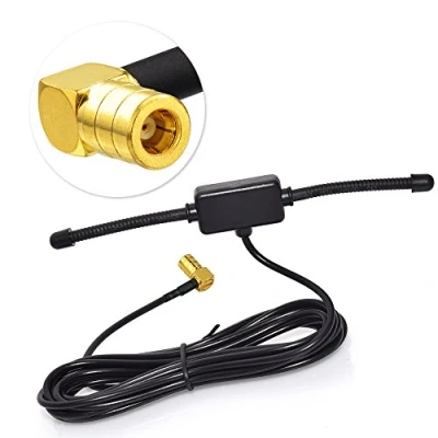 Abbildung von Eightwood Dab Autoantenne SMB Adapter Autoradio Antenne 433 MHz Patch Windschutzscheibe Glas rechtwinklig 3 m für Sony Pioneer Kenwood Alpine JVC