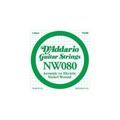 Abbildung von D&#039;Addario NW080 Nickel Einzelsaite für Gitarren 080 (8th)