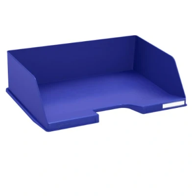 Abbildung von Exacompta 112104D Premium Briefablage Querformat Combo Maxi für DIN A4 quer. Idealer Briefkorb Ihre Organisation. Robuster und stapelbarer Ablagekorb Blauer Engel nachtblau