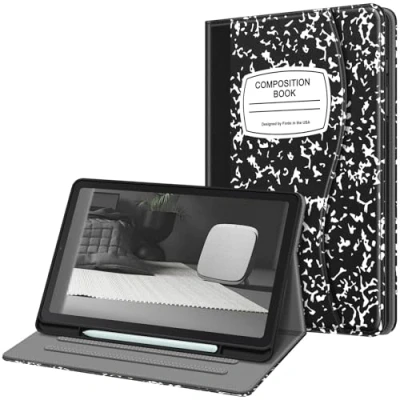 Abbildung von Fintie Schutzhülle für Samsung Galaxy Tab S6 Lite 10,4 Zoll 2024/2022/2020 mit S Stifthalter, Multi Winkel Ansicht, weiche TPU Rückabdeckung Tasche, Auto Wake/Sleep, Zusammensetzung