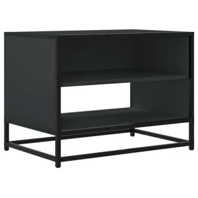 Abbildung von vidaXL TV Schrank, Lowboard für Fernseher, Fernsehtisch mit Stauraum, Fernsehschrank Wohnzimmer Schlafzimmer, Schwarz Holzwerkstoff Metall