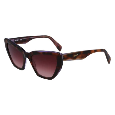 Abbildung von LIU JO Sonnenbrille, Damen, Größe: 54, Dark tortoise/violet