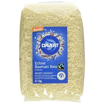 Abbildung von Davert Echter Basmati reis,weiß, 8er Pack (8 x 1 kg)