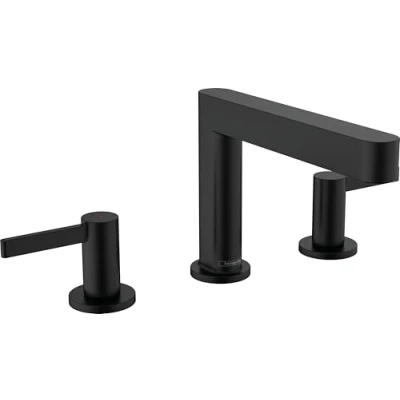 Abbildung von hansgrohe Waschtischarmatur &quot;Finoris&quot;, 3 Loch 11cm, mit Push Open Ablaufgarnitur