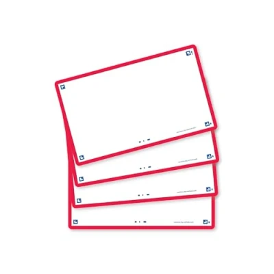 Abbildung von Oxford FLASH 2.0 Karteikarten A7, Lernkarten, 75x125mm, blanko, rot, 80 Stück