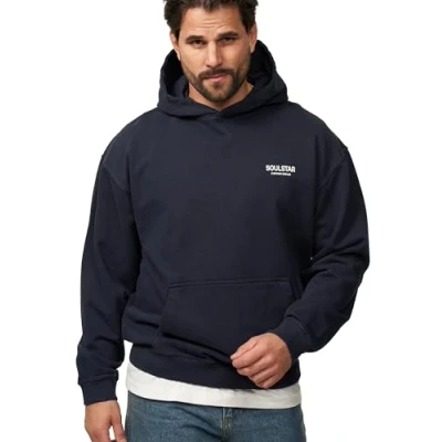 Abbildung von SOULSTAR Hoodie S2TSU Herren Heavy Oversize Kapuzenpullover Sweatshirt Raglan Sweater