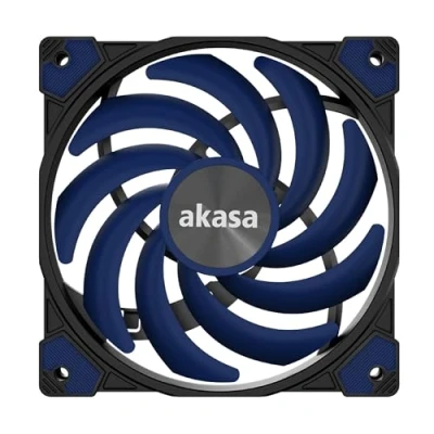 Abbildung von Akasa Alucia XS12, 120mm PWM Case Fan, High Performance Cooling 4 Pin, 120 x 15mm Sizing Slim Low Noice, Up to 2000 RPM &amp; 41.59 CFM, Blue, AK FN122 BL