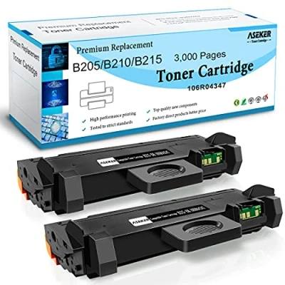 Abbildung von Kompatibler B205 B210 B215 Tonerkartusche 3000 Seiten 106R04346 106R04347 für Xerox B210DNI B205DNI B205MFP B215DNI B215MFP Drucker (2 Schwarz, 106R04347)