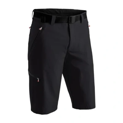 Abbildung von Maier Sports Nil Bermuda, Kurze Herren Wanderhose, Wasserabweisende Bermuda für Trekking und Hiking, PFC frei, mSTRETCH pro 4 &amp; Dryprotec, Schwarz, 68 (W53/54/L34)