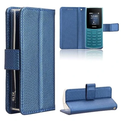 Abbildung von BAILI Lederhülle für Nokia 105 4G 2023 Hülle, Flip Case mit Kartenfach Stand, Diamant Tasche Cover Etui Handyhülle 2023, Diamant05