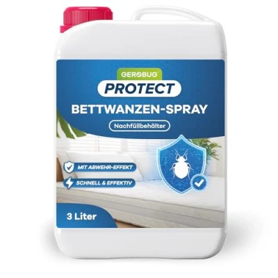 Abbildung von Gerobug Bettwanzen Spray 3 Liter schnell &amp; effektiv loswerden für Matratzen, Möbel, Hotels auf Reisen Sofortschutz Mittel gegen Bettwanzen, beste Alternative zur Bettwanzenfalle